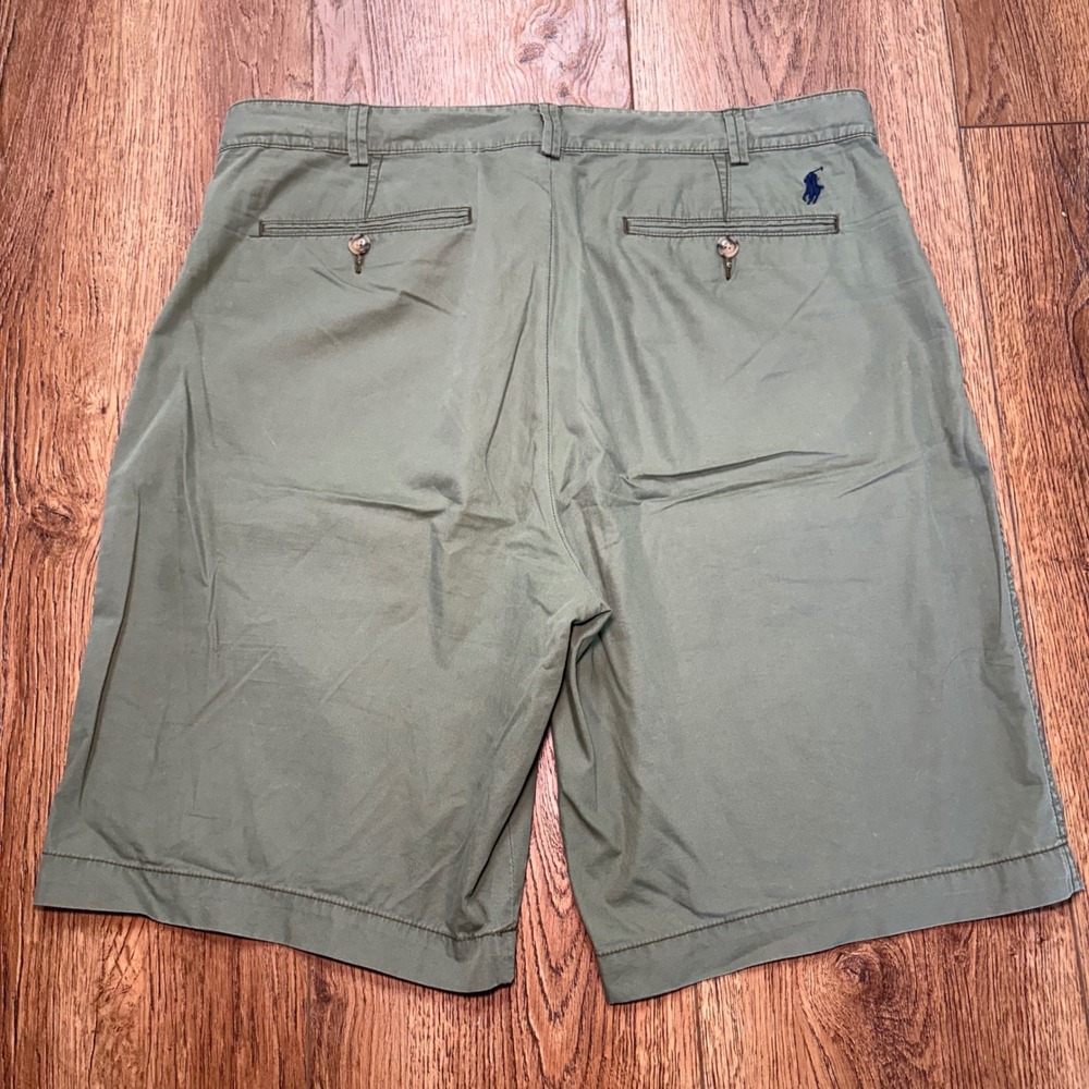 Polo Ralph Lauren Relaxed Fit Chino Shorts Mens 35 Olive Green Cotton Preppy